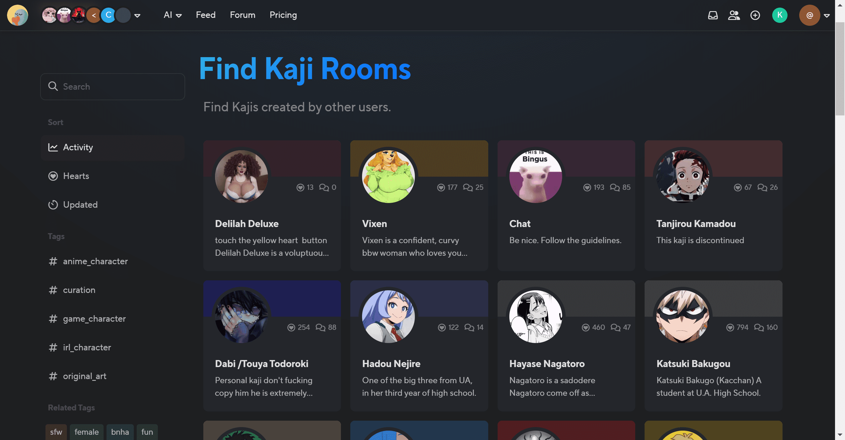 Kajiwoto AI sex chatbots